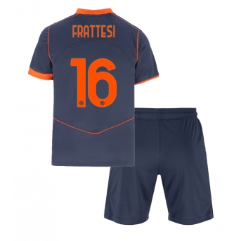 Billige Fotballdrakt Inter Milan Davide Frattesi #16 Replika Tredjedraktsett Barn 2025-26 Kortermet (med bukser)
